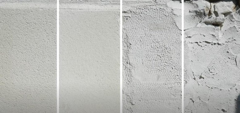 Four different stages of Tadilys on stone surfaces.