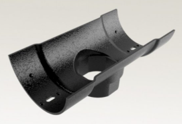 Cast Aluminium Half Round Gutters Round 75mm Outlets