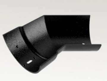Cast Aluminium Half Round 135° Internal Angle Gutter