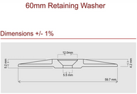 60mm Grey Nylon Washer Pack